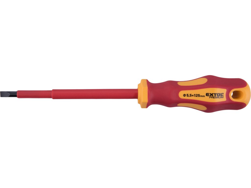 Izolovaný šroubovák VDE EXTOL PREMIUM (-) 5,5 × 125 mm