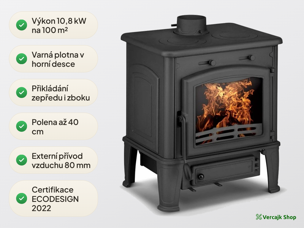 Bezpečná instalace kamen Ferguss L Cook Short na nehořlavou podložku