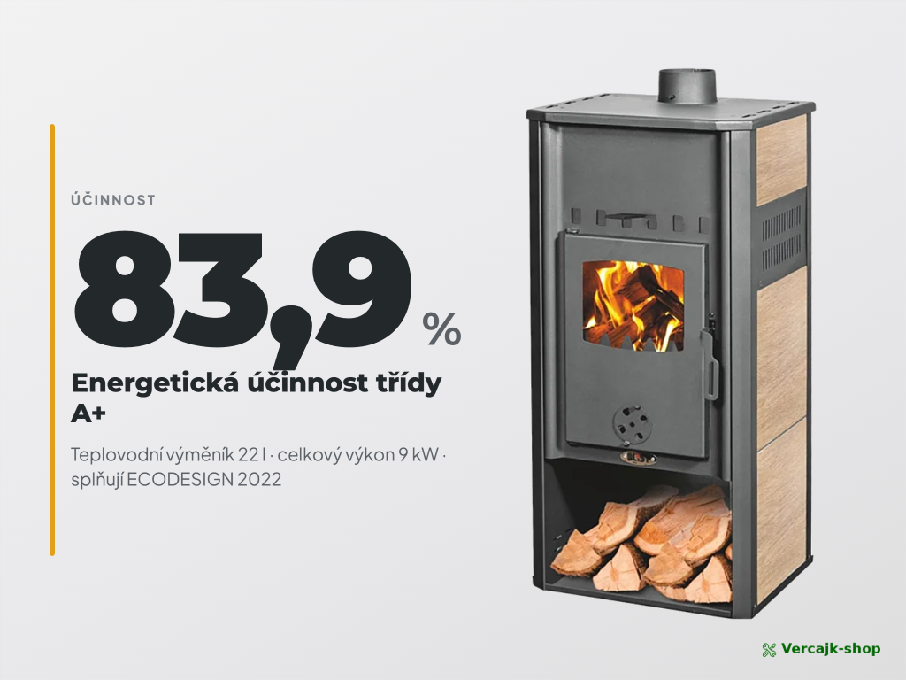 Krbová kamna BLIST ROMA E s výměníkem v interiéru