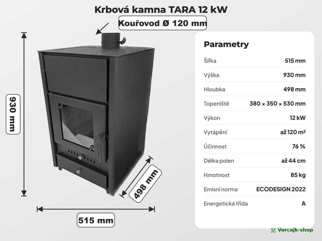 TARA — detail varné plotny a ocelového těla kamen
