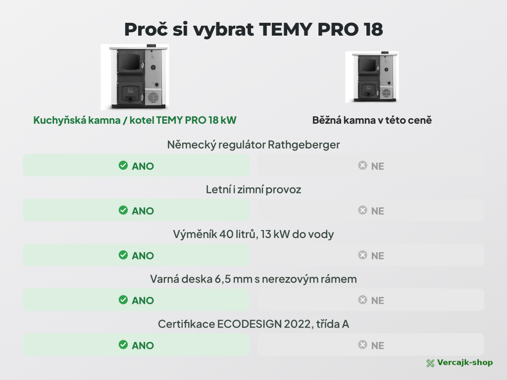 TEMY PRO 18 kW — regulátor tahu a ovládání provozních režimů