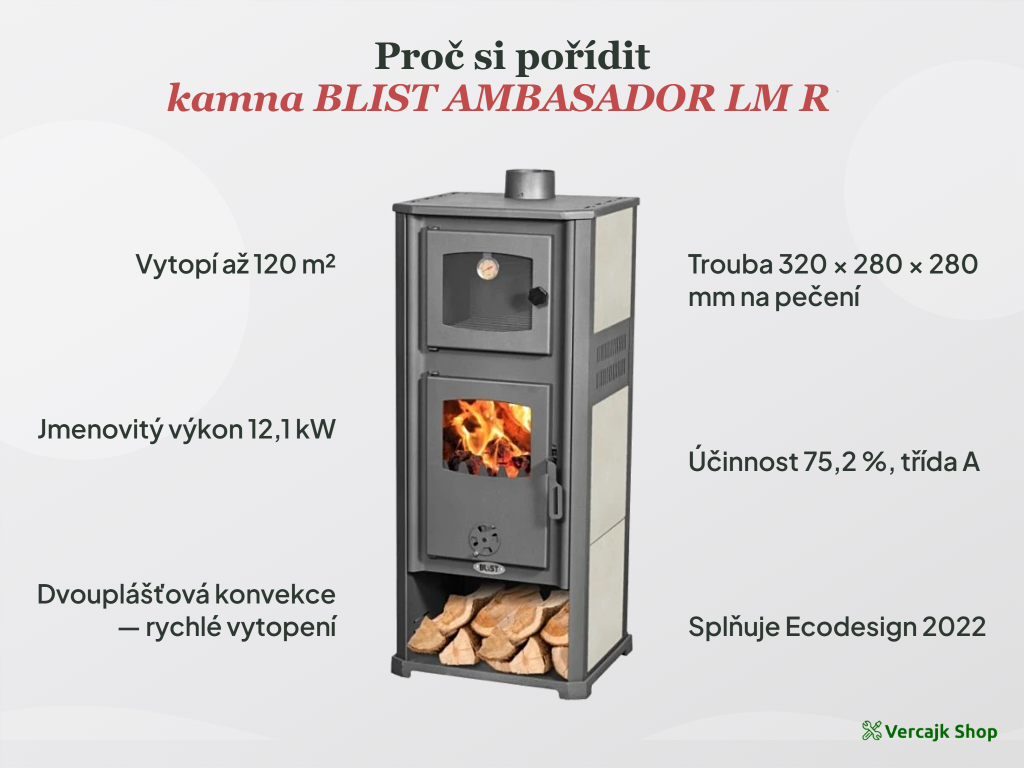 BLIST AMBASADOR LM R — dvouplášťová teplovzdušná konstrukce