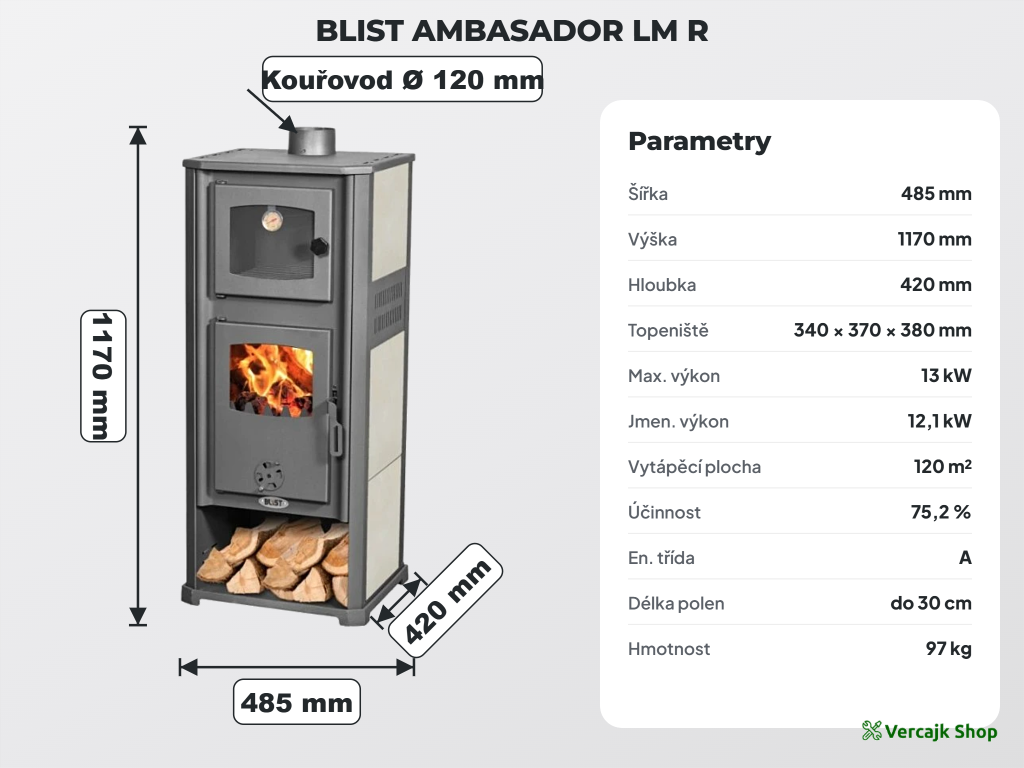 BLIST AMBASADOR LM R — instalace kamen odbornou firmou