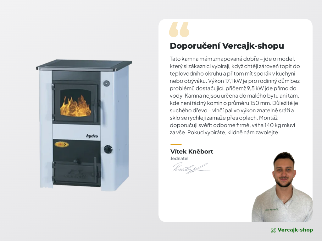 Concept 2 Mini — regulátor tahu a čisté sklo dvířek