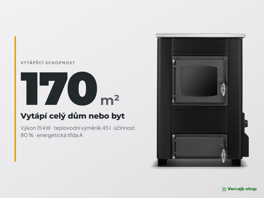 TEMY ES 15 kW — zadní vývod kouřovodu a napojení soustavy