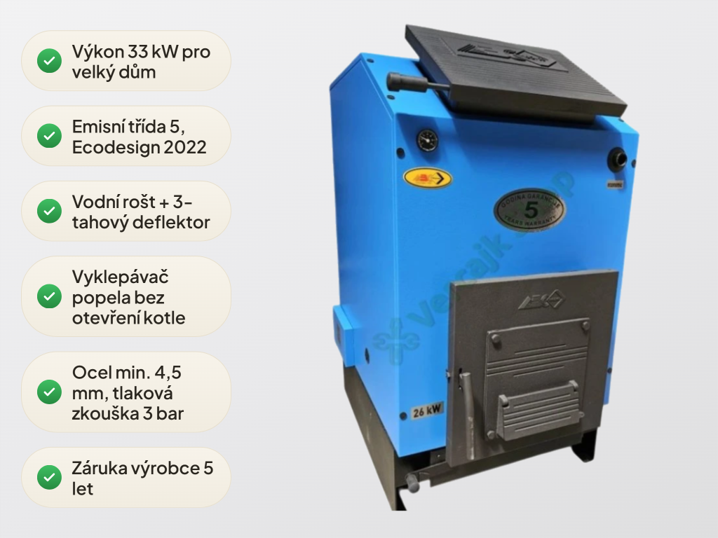 Výhody kotle ECONOMIC S 33 kW
