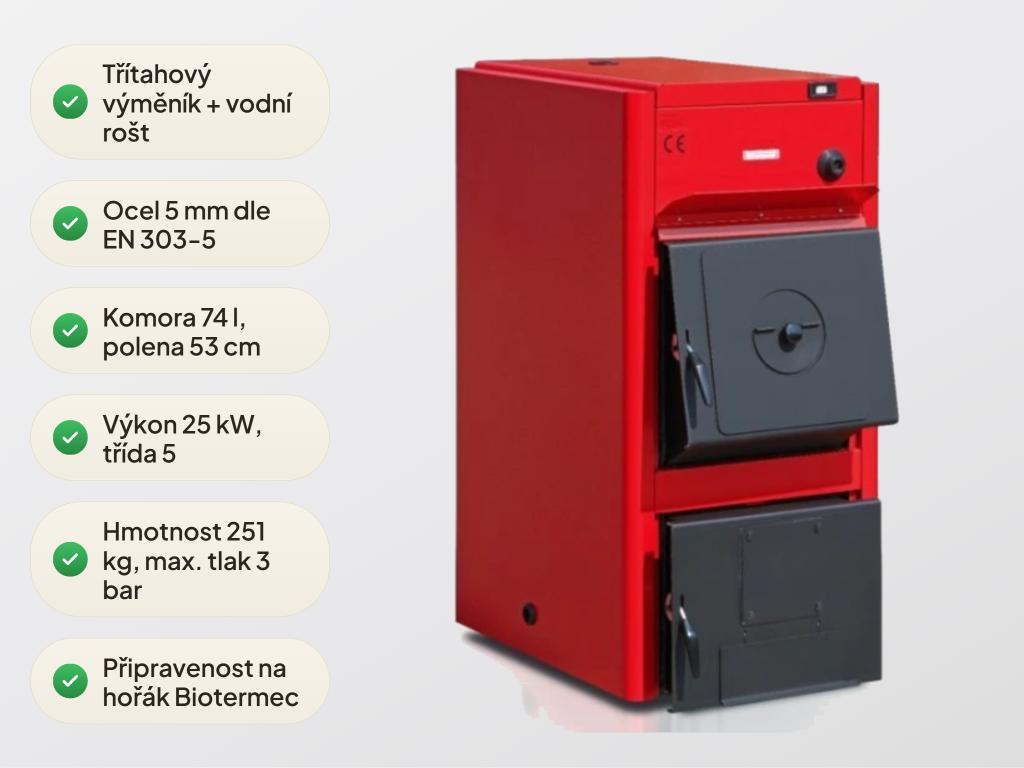 Výhody kotle Termomont TKU 3-W PRO 25 kW