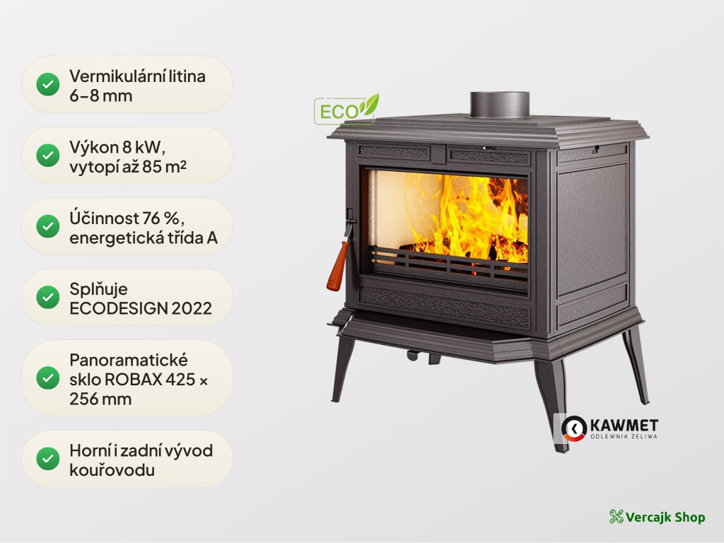 Kamna PREMIUM PROMETEUS S11 ECO připravená k odeslání paletovou přepravou