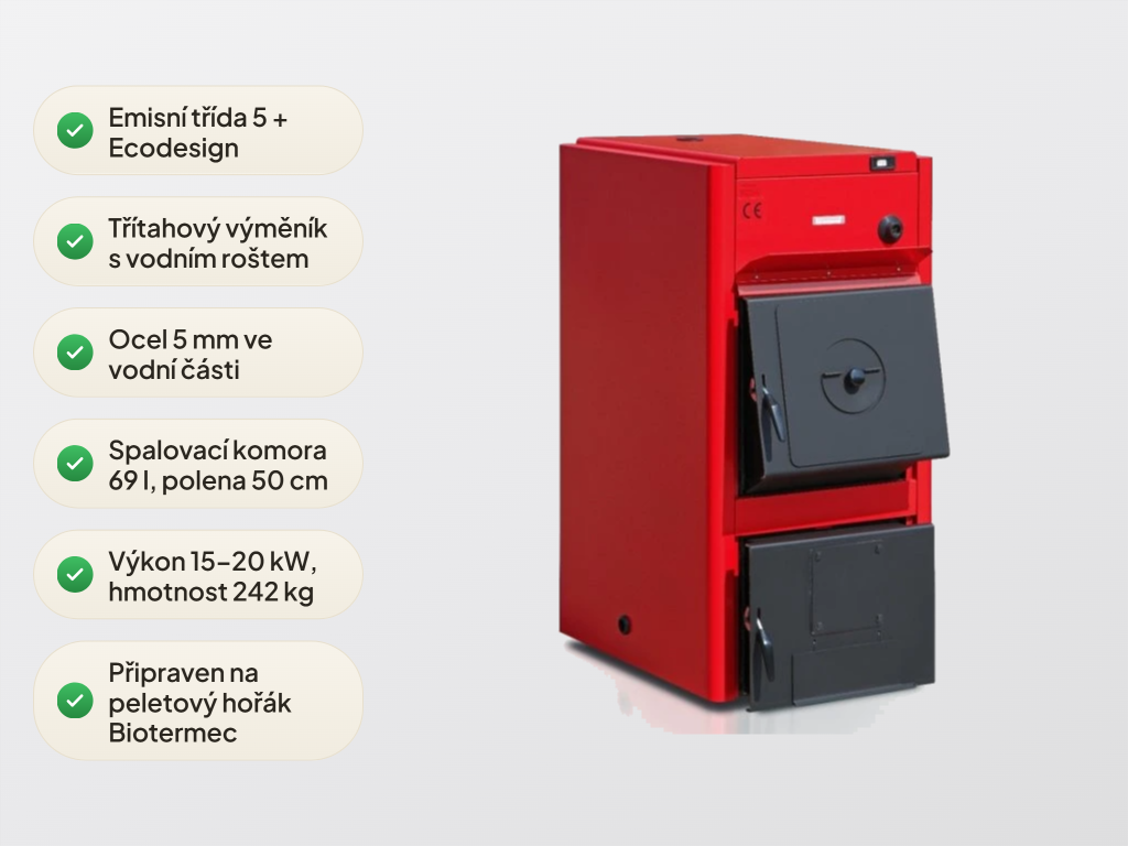 Výhody kotle Termomont TKU 3-W PRO 20 kW
