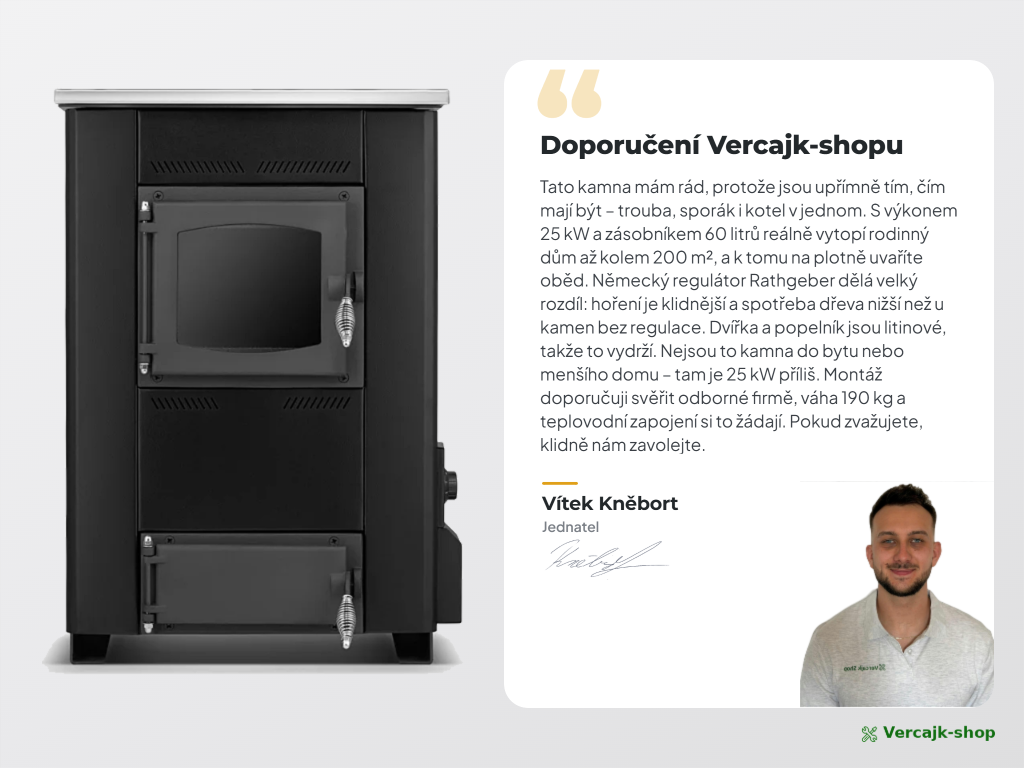 TEMY ES 25 kW — regulátor tepla a prosklená dvířka