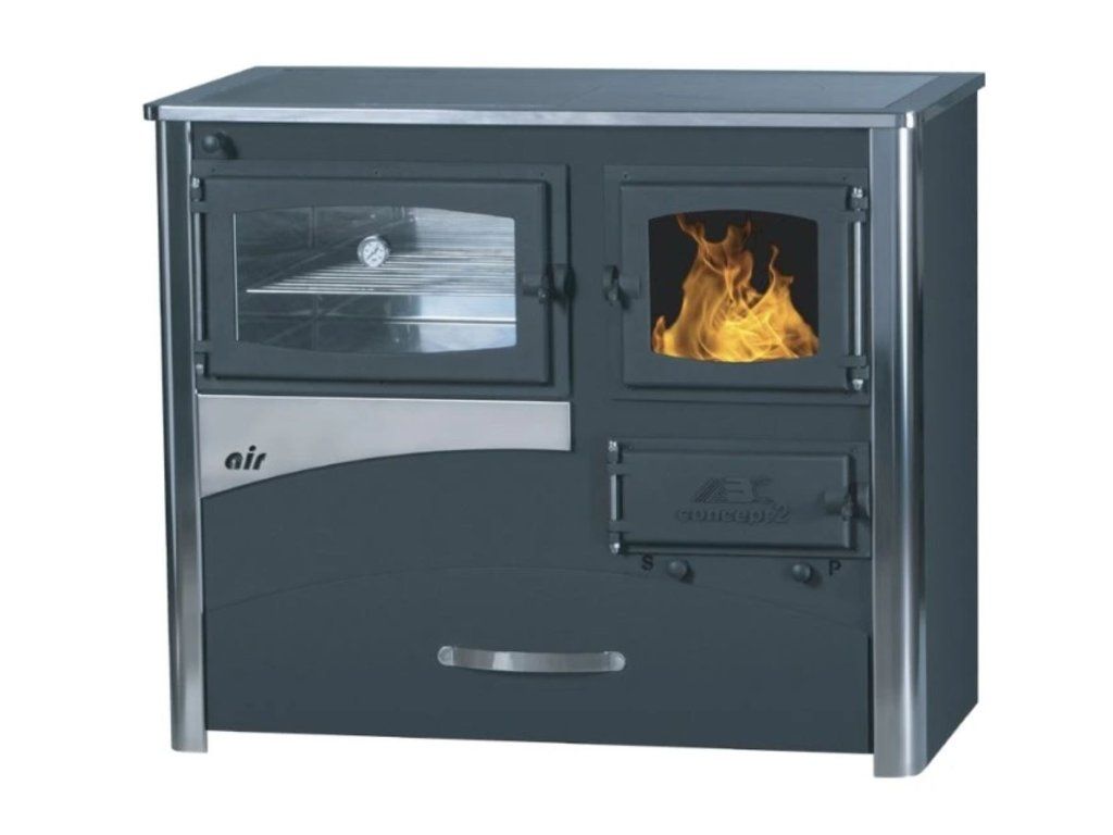 Sporák na tuhá paliva CONCEPT 2 AIR 12 kW INOX — pravá