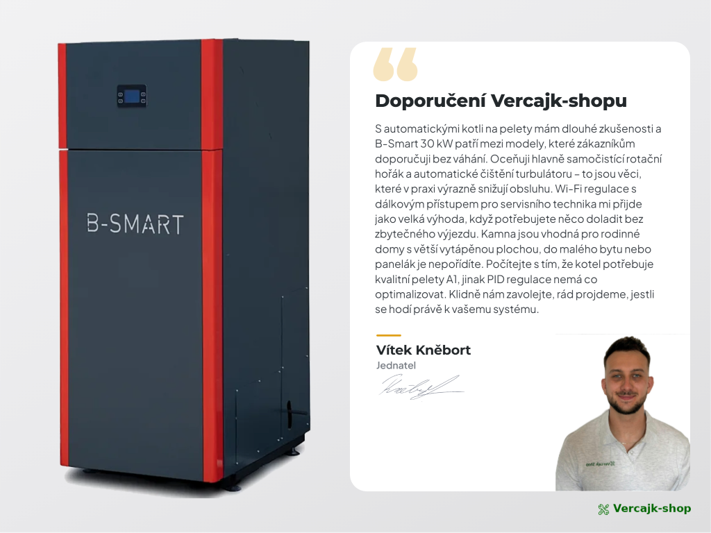 Zásobník pelet kotle B-Smart 30 kW — základní 150 l, rozšířený 230 l