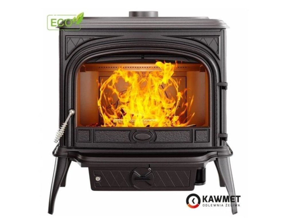 Litinová krbová kamna PREMIUM SPHINX S6 ECO 13,9 kW s velkým sklem ROBAX 535 × 315 mm