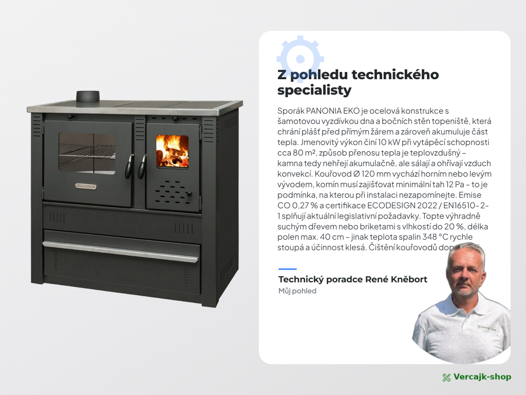 PANONIA EKO — napojení kouřovodu ke komínu