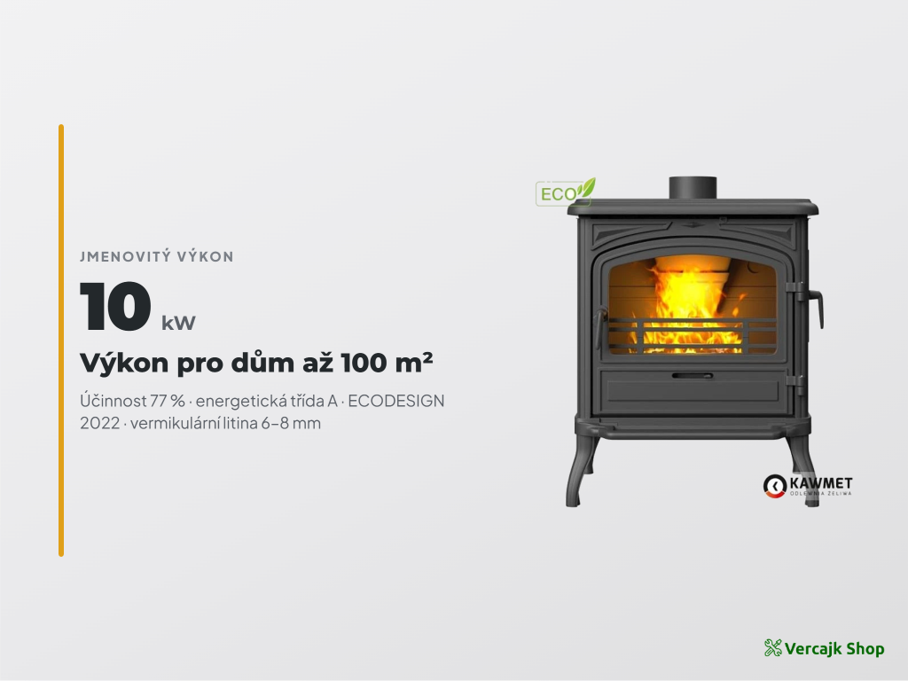 Systém oplachu skla a studené zavírání u kamen EOS S13