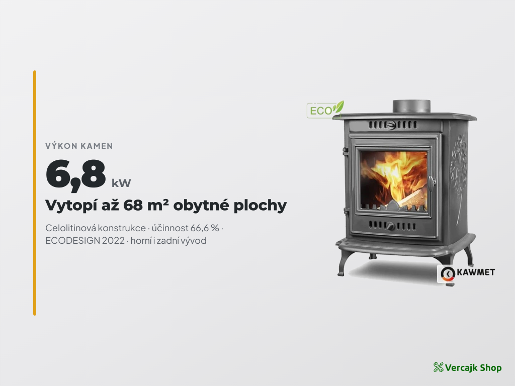 Plastický reliéf a celolitinová konstrukce kamen P10 ECO