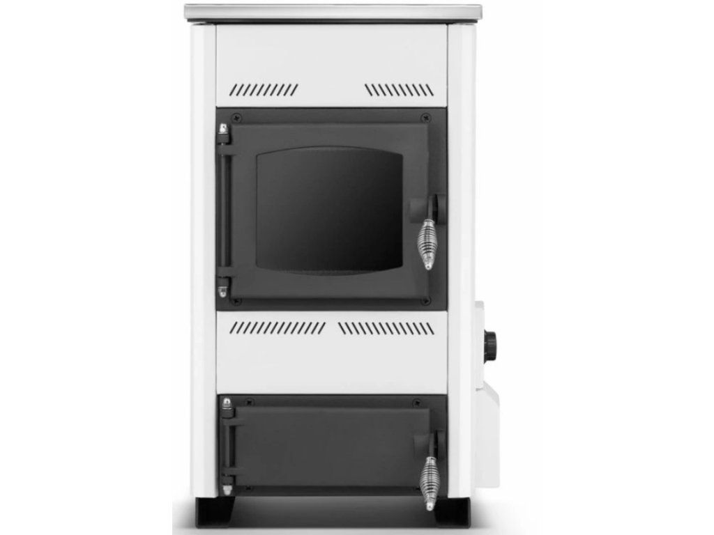 Sporák / kotel s varnou deskou a výměníkem TEMY ES 15 kW — bílý