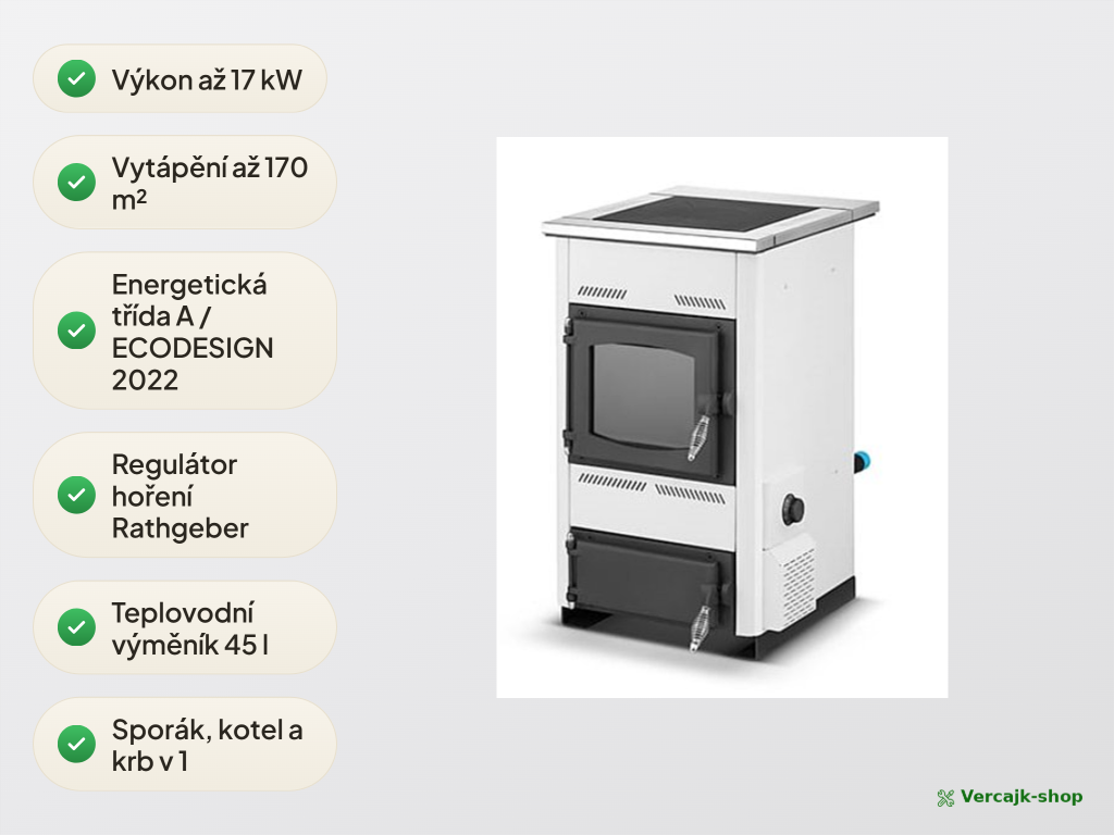 TEMY ES 15 kW — regulátor tepla a prosklená dvířka