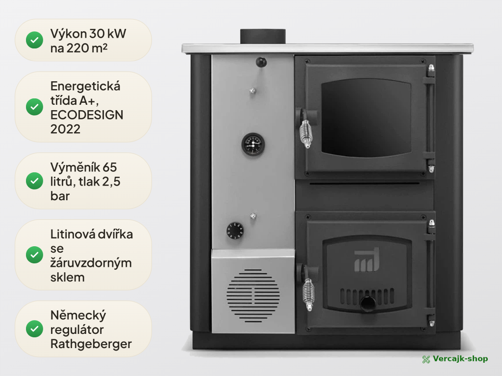 TEMY PRO 30 kW — varná deska 6,5 mm v nerezovém rámu