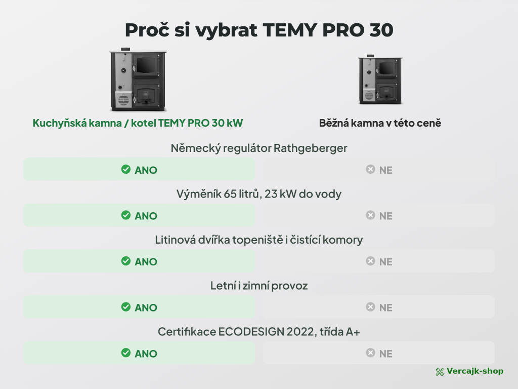 TEMY PRO 30 kW — regulátor tahu a ovládání provozních režimů