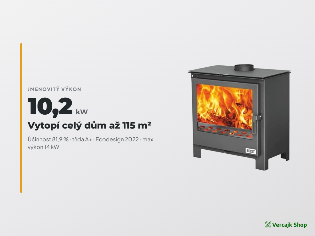 BLIST B MAX 2 — kamna připravená k odeslání paletovou dopravou