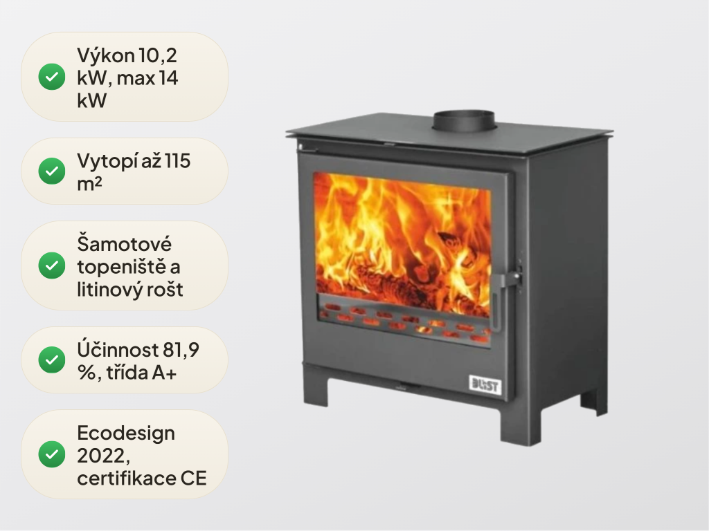 BLIST B MAX 2 — detail systému přívodu spalovacího vzduchu