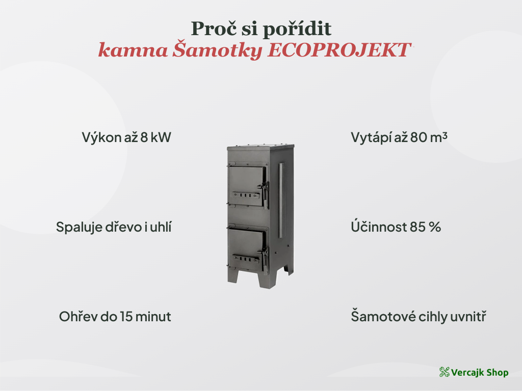 Kamna EKON připravená k odeslání paletovou přepravou