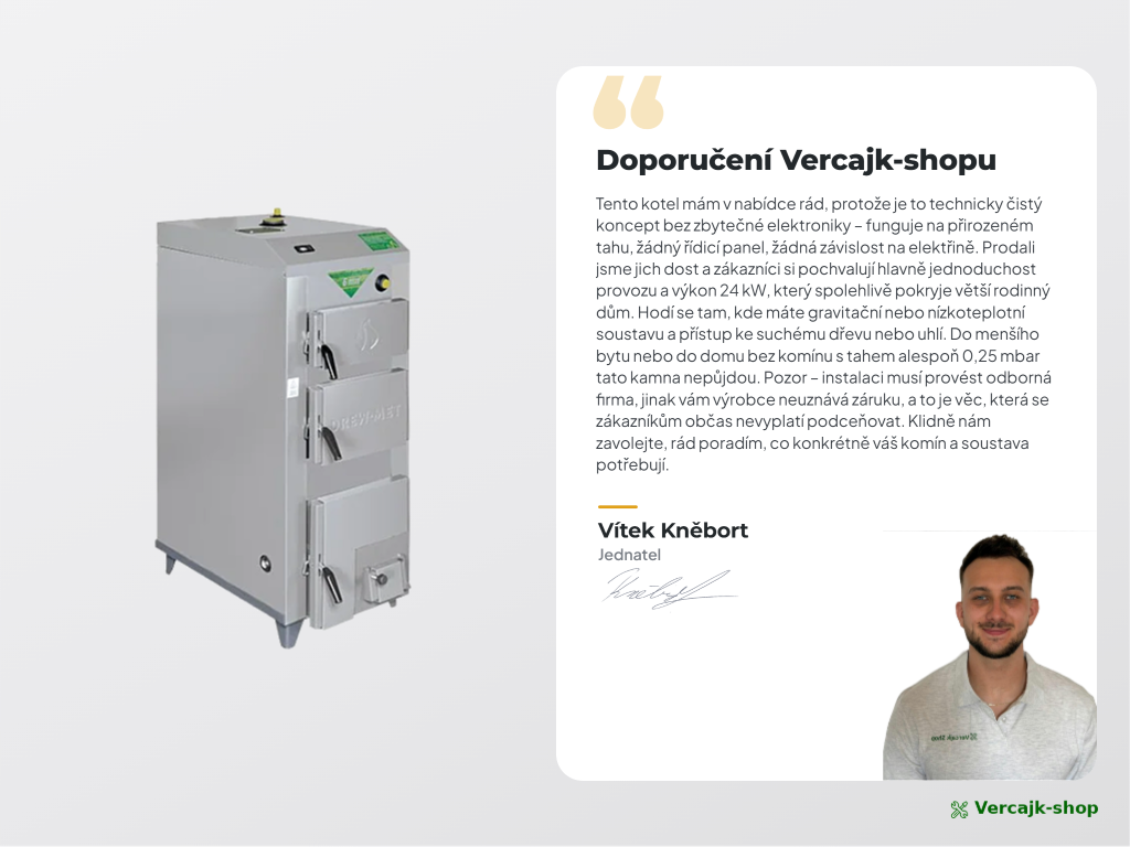 DREX 24 kW — ocelová konstrukce a nakládací dvířka kotle