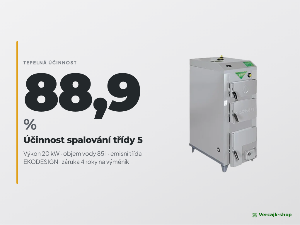 DREX 20 kW — násypná komora pro polena do 55 cm