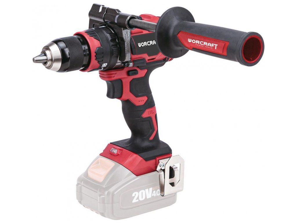 Worcraft CHD-S20Li — detail dvourychlostní převodovky, nastavení momentu a kovového sklíčidla