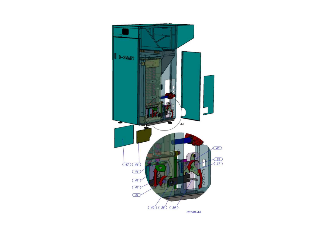 Ovládací panel a displej regulace Cibus C10 kotle B-Smart