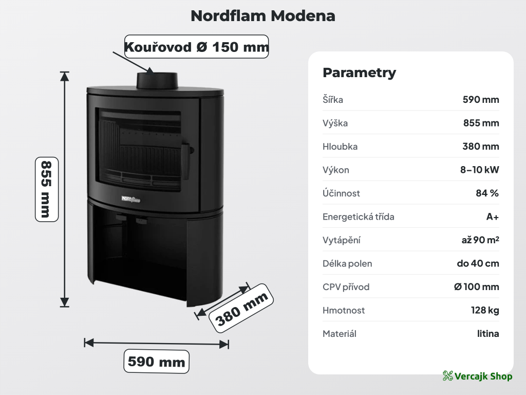 Bezpečná instalace kamen MODENA EKO na nehořlavou podložku