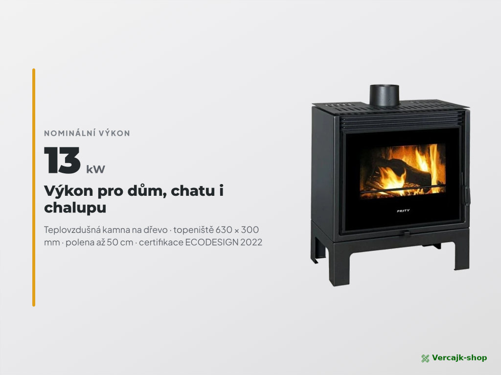 PRITY PM TV SL — detail velkých prosklených dvířek kamen