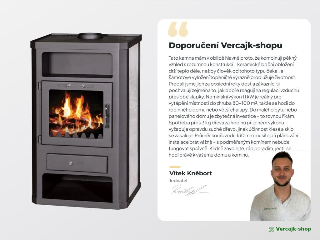 VICTORIA Comfort K — obsah dodávky krbových kamen