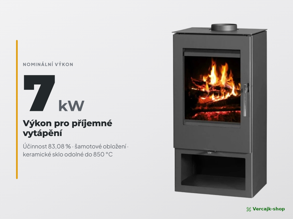 VICTORIA Toledo — krbová kamna VICTORIA 7 kW, celkový pohled