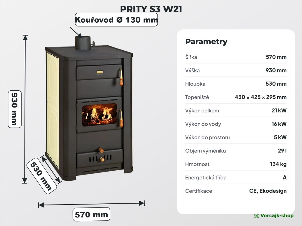 PRITY S3 W21 — teplovodní výměník v praxi, ohřev vody pro radiátory