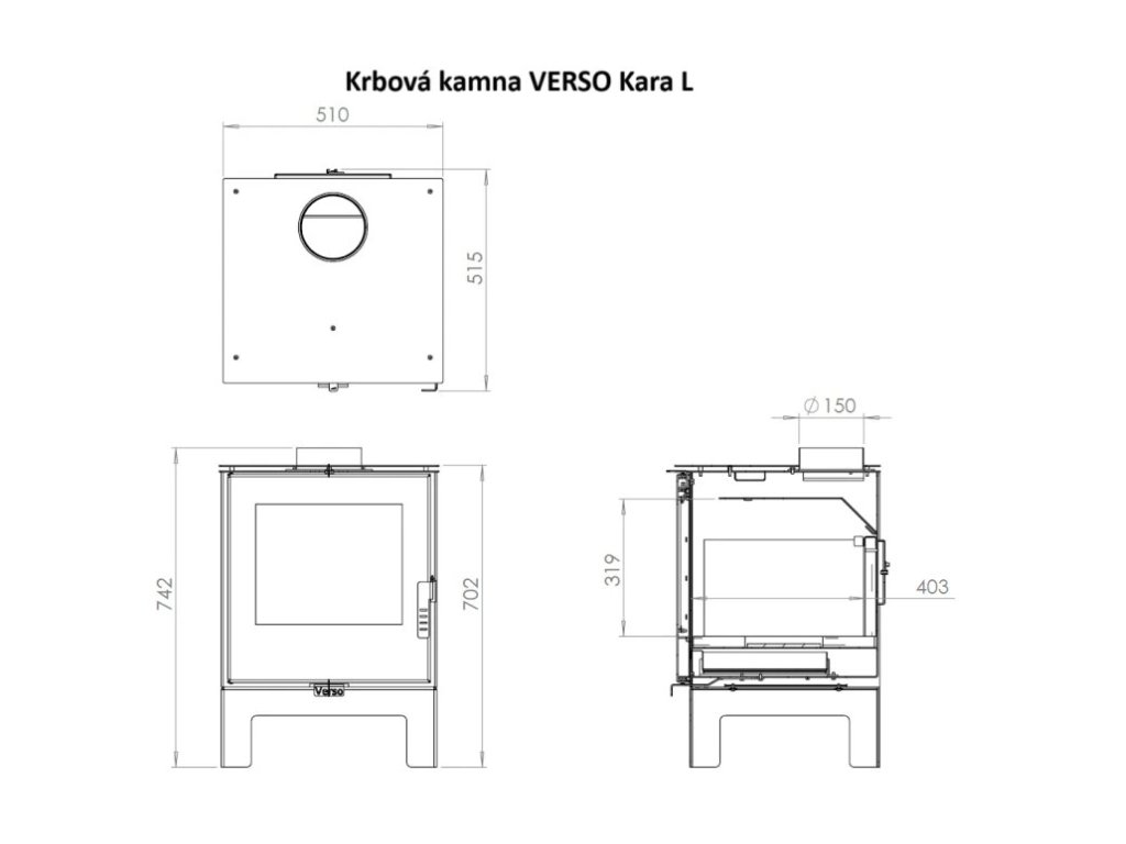 Krbová kamna VERSO 7 kW