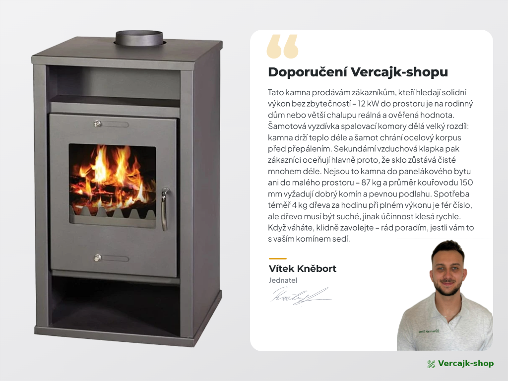 VICTORIA Deluxe — krbová kamna VICTORIA 12 kW, celkový pohled