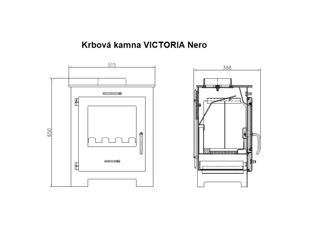Krbová kamna VICTORIA, 6 kW