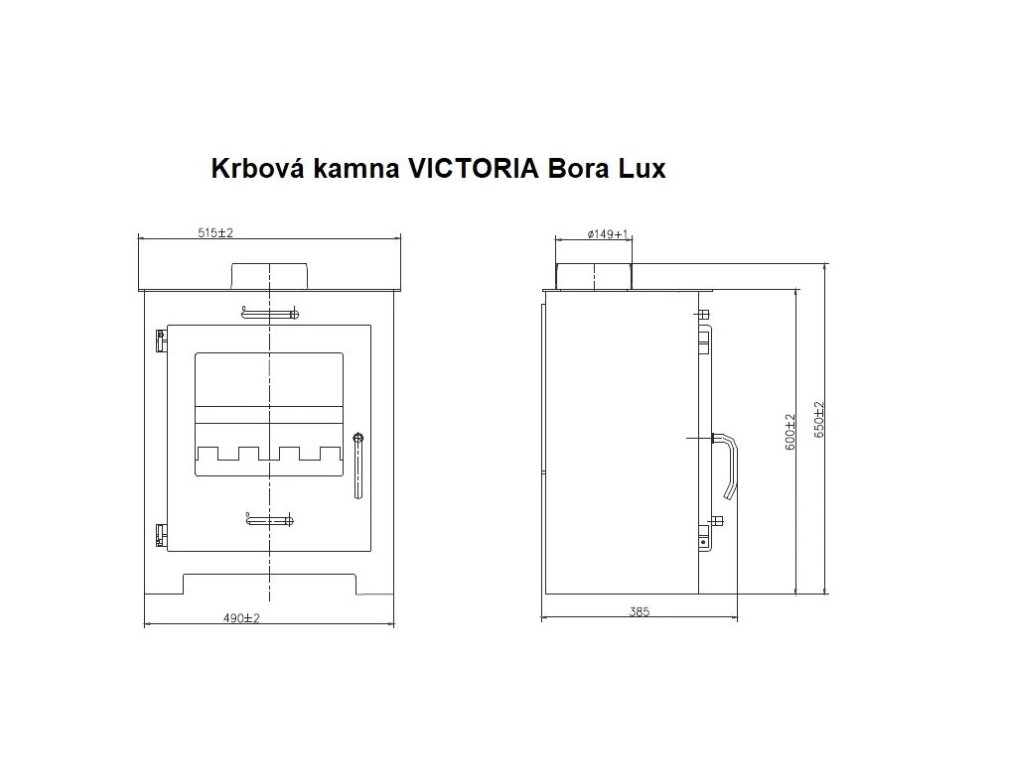 Krbová kamna VICTORIA Bora Lux