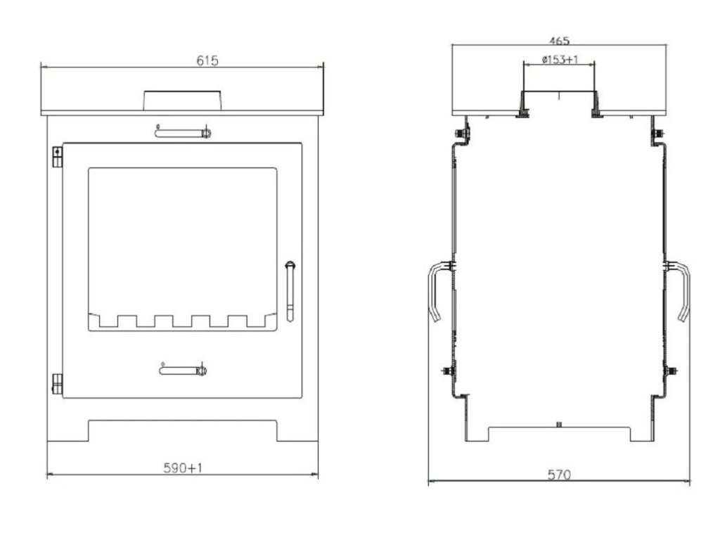 Krbová kamna VICTORIA, oboustranně prosklená, 11 kW