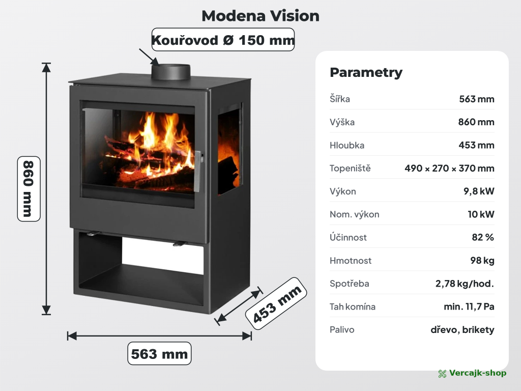 VICTORIA Modena Vision v provozu — sálavé teplo v obývacím pokoji