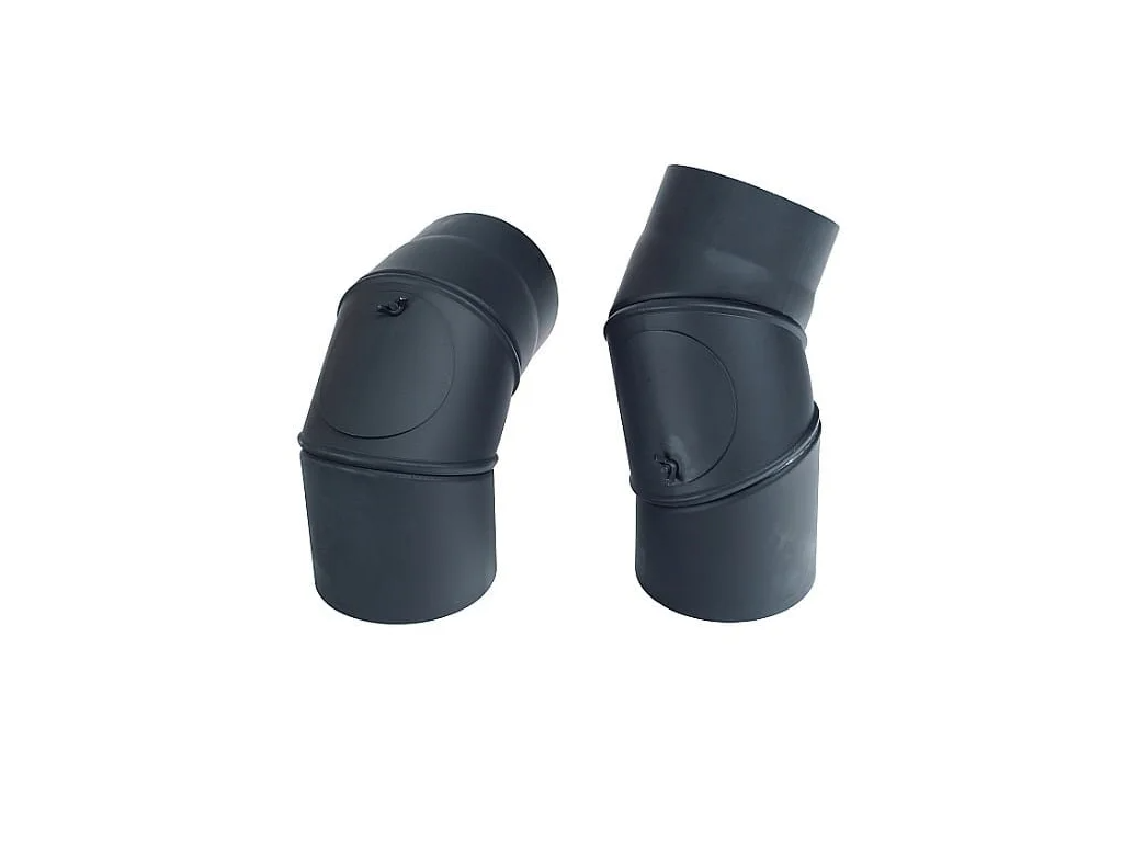 Stavitelné kouřové koleno 150 mm 0–90° silnostěnné