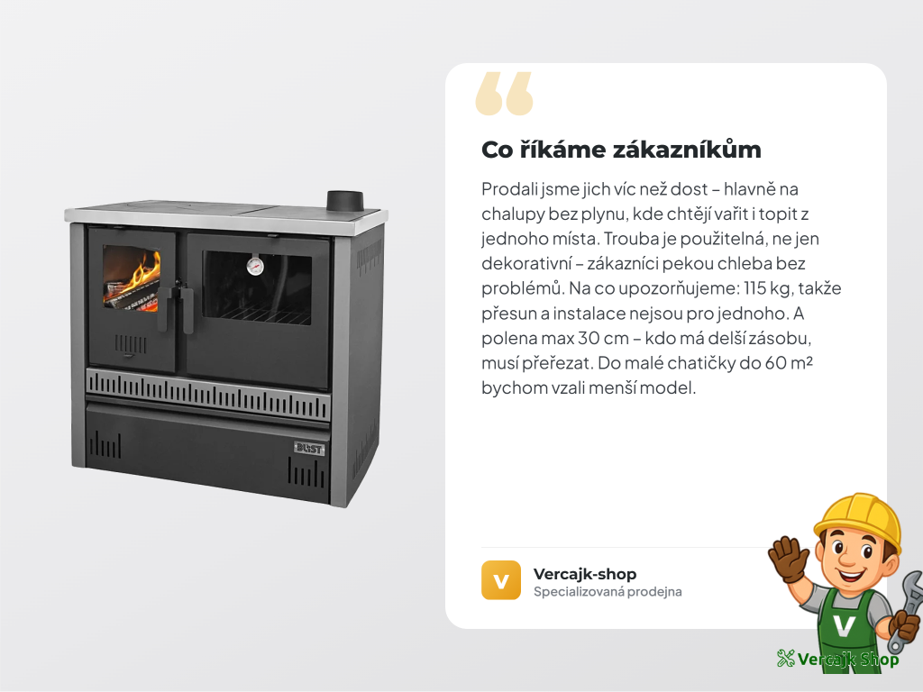 Sporák na dřevo Blist Olimp 12 s troubou na pečení