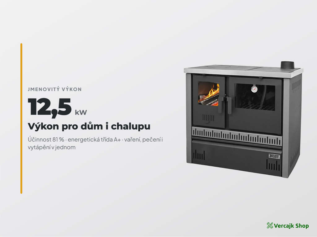 Sporák Blist Olimp 12 — celkový pohled na provedení