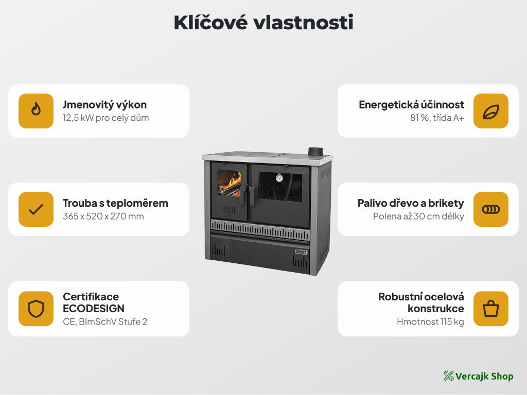 Sporák Blist Olimp 12 připravený k odeslání paletovou přepravou