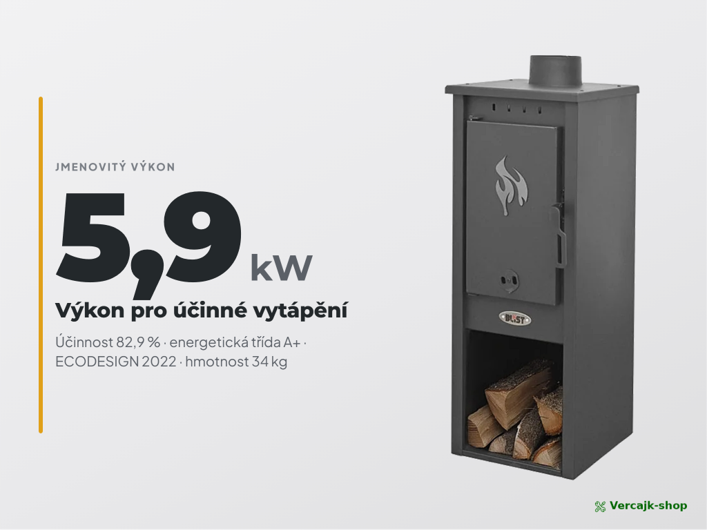 BERNA S 4.0 — horní vývod kouřovodu 120 mm