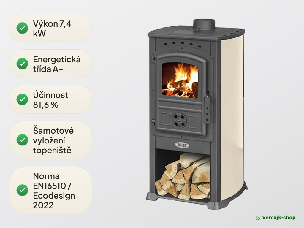 BLIST MODENA — přívod vzduchu do topeniště