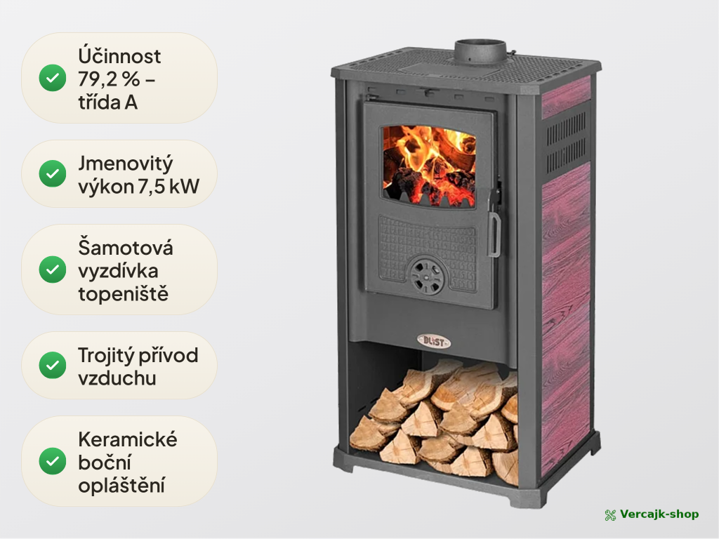 BLIST ATENE G — přívod vzduchu do topeniště