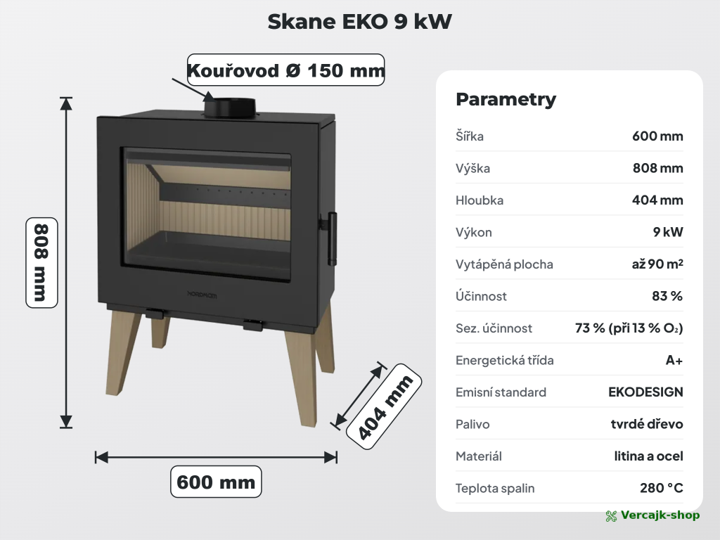 Skane EKO — detail litinového těla
